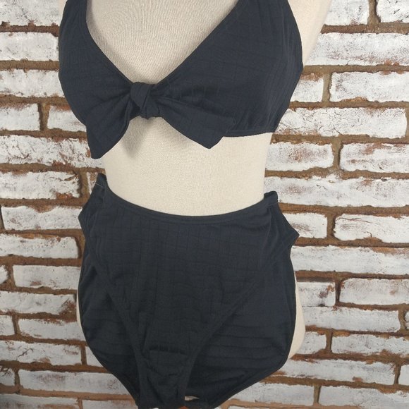 SPEEDO 2 Pc Women's Bathing Swim Suit High Cut 12 - Picture 1 of 14